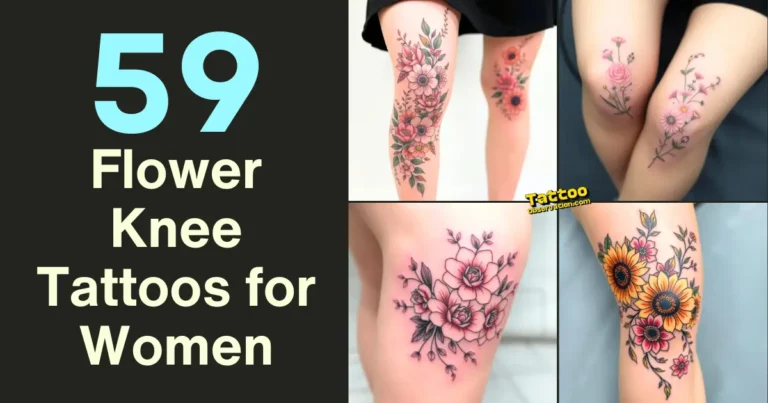 Flower Knee Tattoos for Women