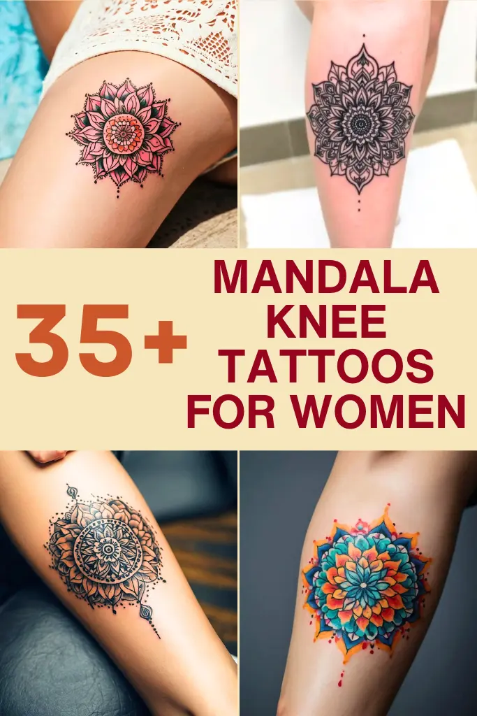 Mandala Knee Tattoo Ideas for Women