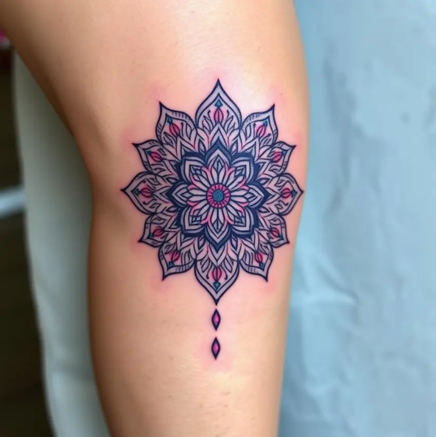 Mandala Knee Tattoo Placement 2
