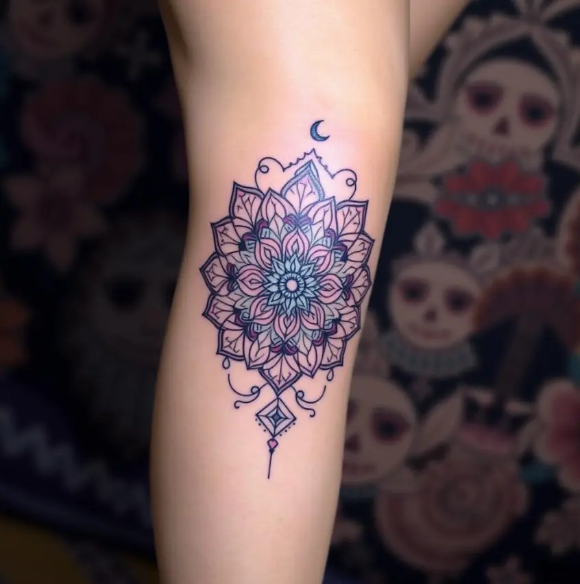 Mandala Knee Tattoo Placement 3