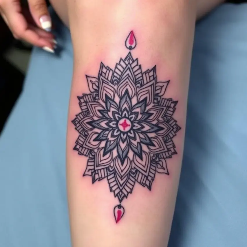 Mandala Knee Tattoo Placement 4