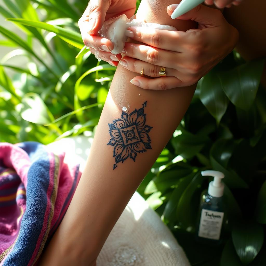 above knee tattoo care
