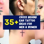 Cross Behind Ear Tattoo Ideas For Men & Women