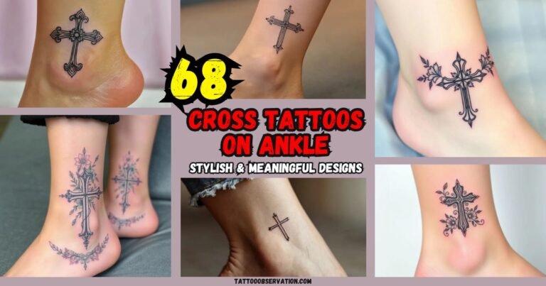 Cross Tattoos on Ankle