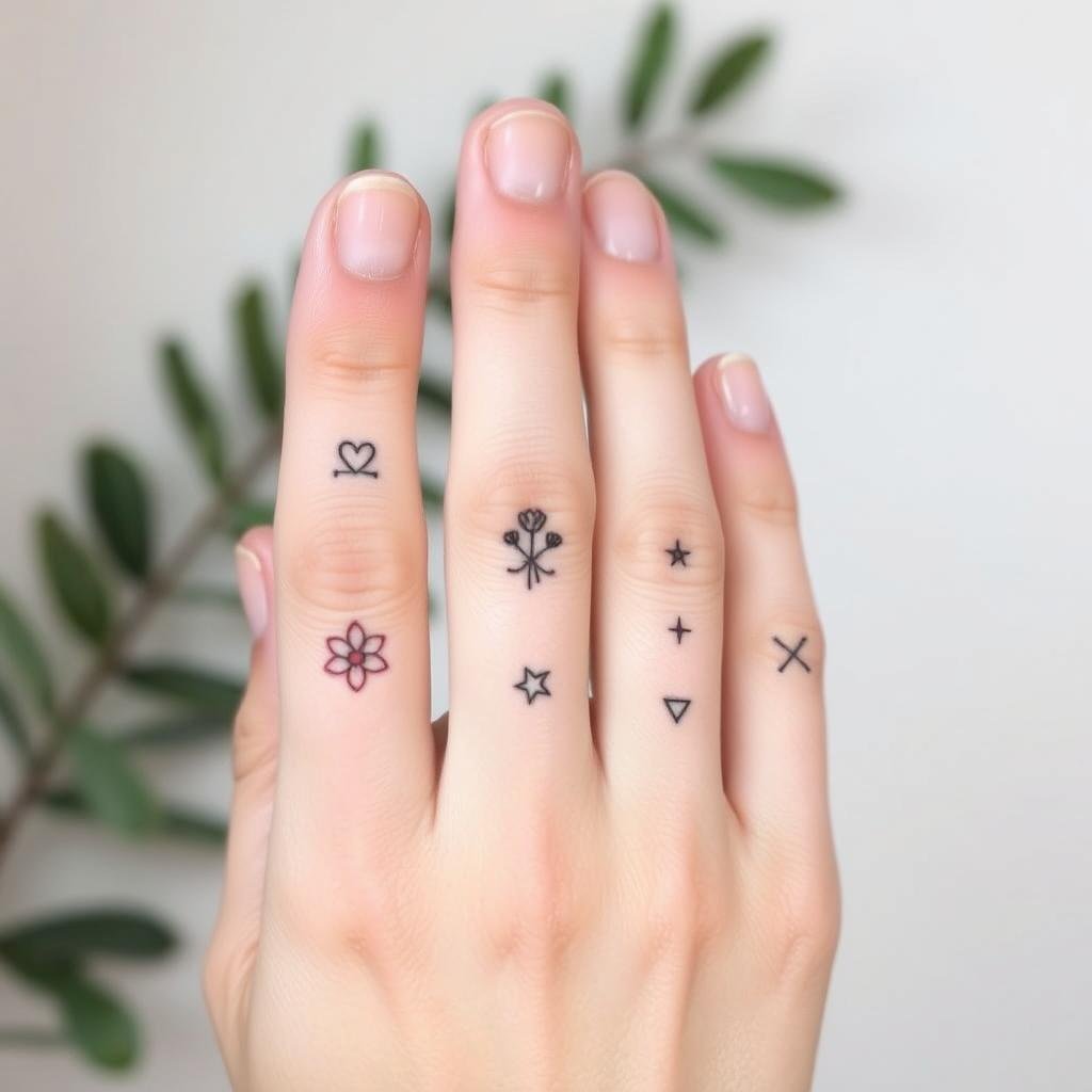 Minimalist small finger tattoos