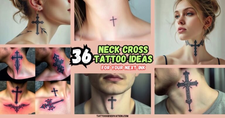 Neck Cross Tattoo Ideas