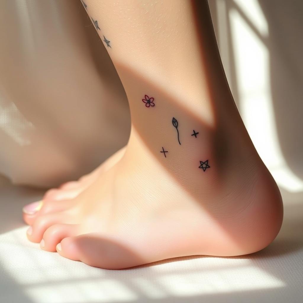 Small ankle tattoos