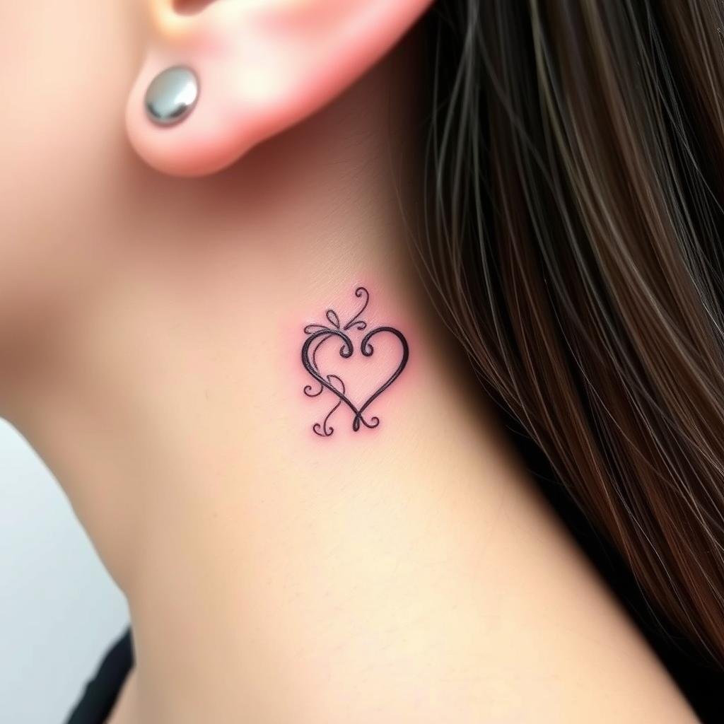 Small tattoos behind ear