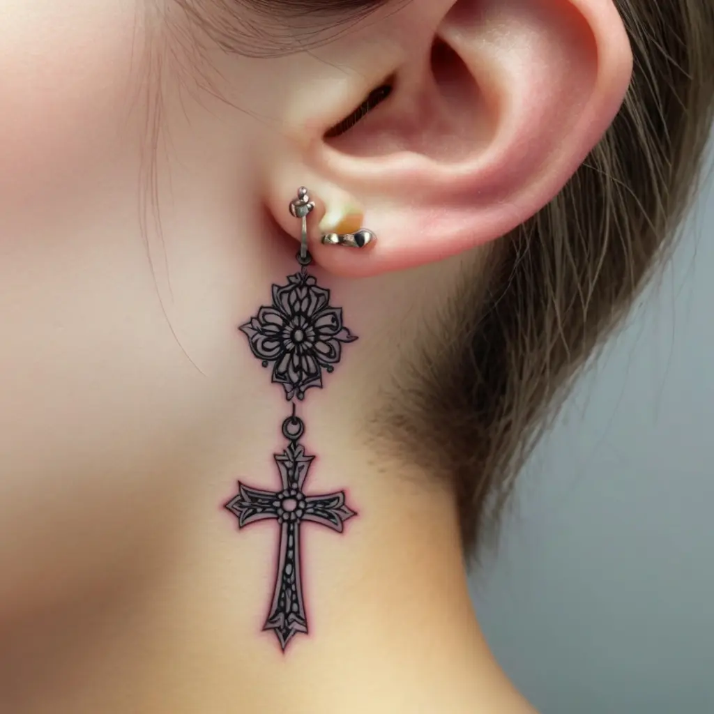 The Discreet Allure of Behind-the-Ear Tattoo