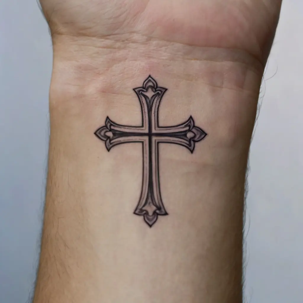 Wrist Small Cross Tattoo