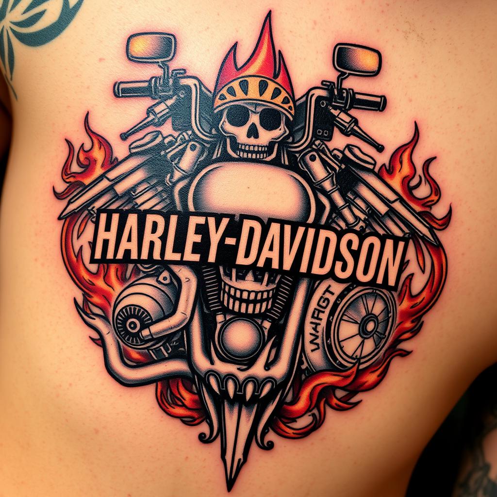 badass harley davidson tattoos