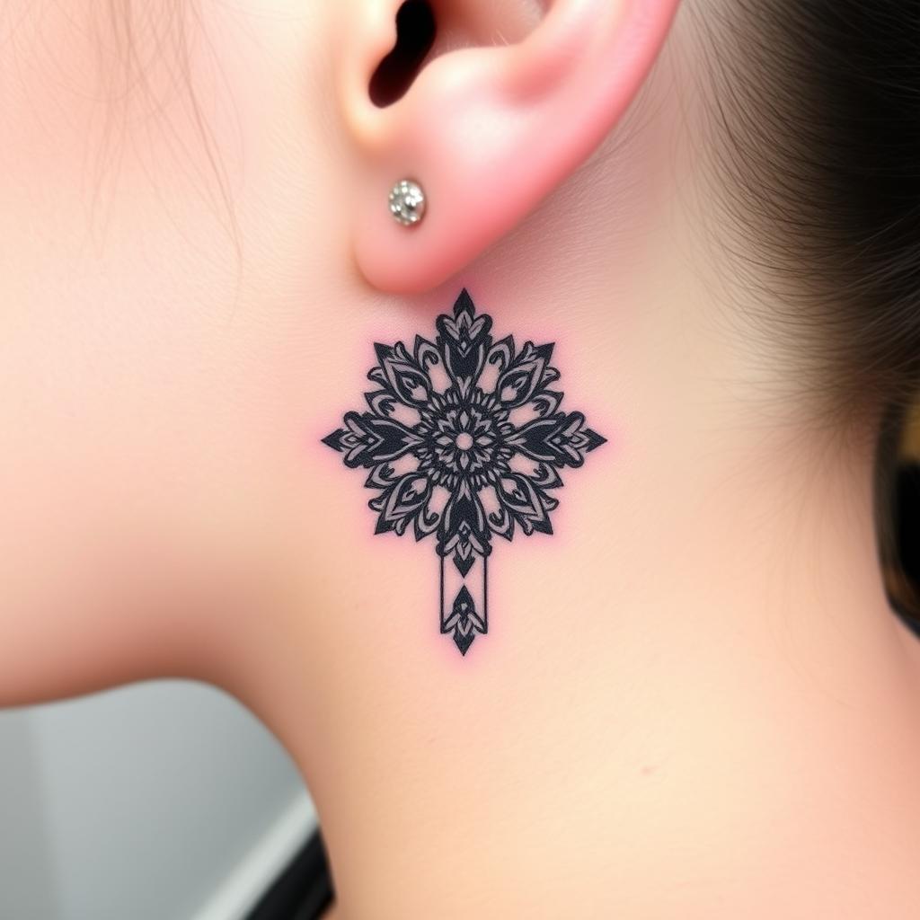 behind the ear tattoo