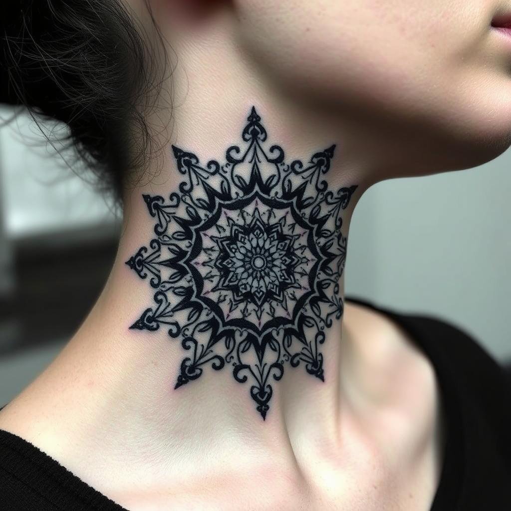 black and gray mandala tattoos