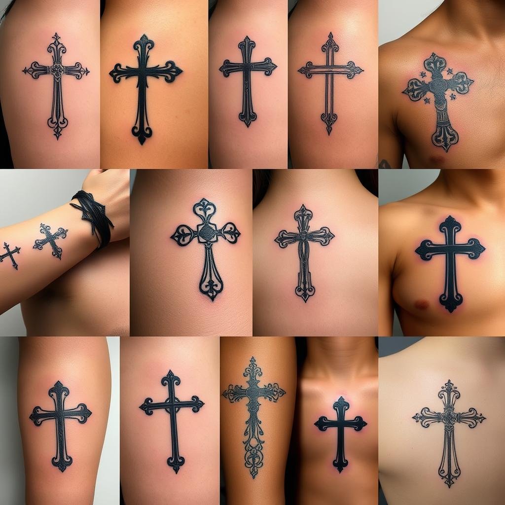 black cross tattoos