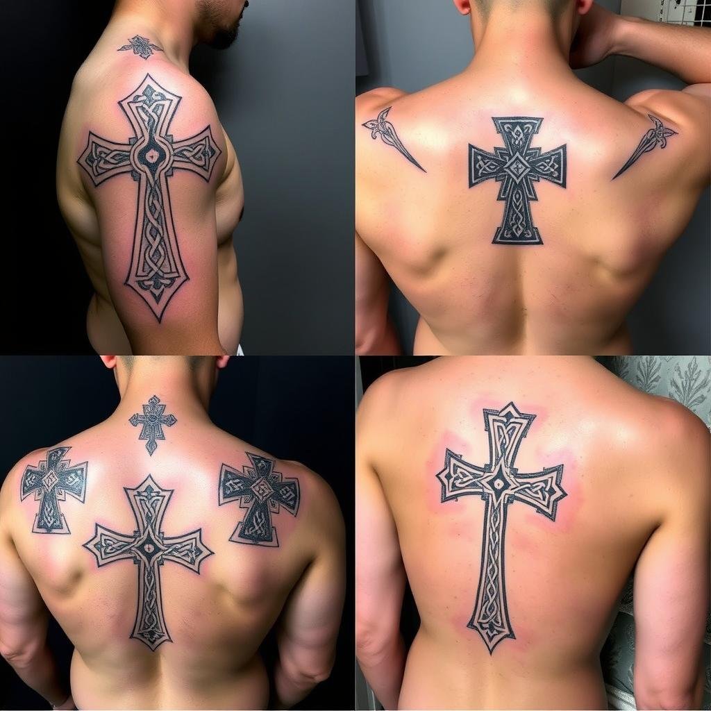 celtic cross tattoo placement