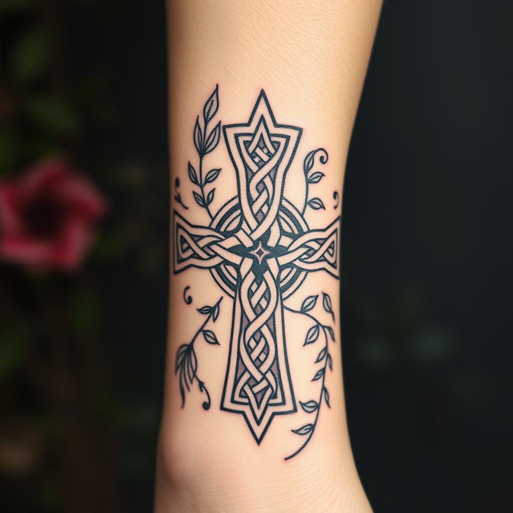 celtic cross tattoos with quotes