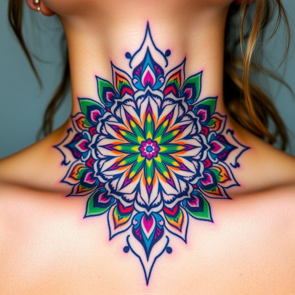 colorful mandala tattoos