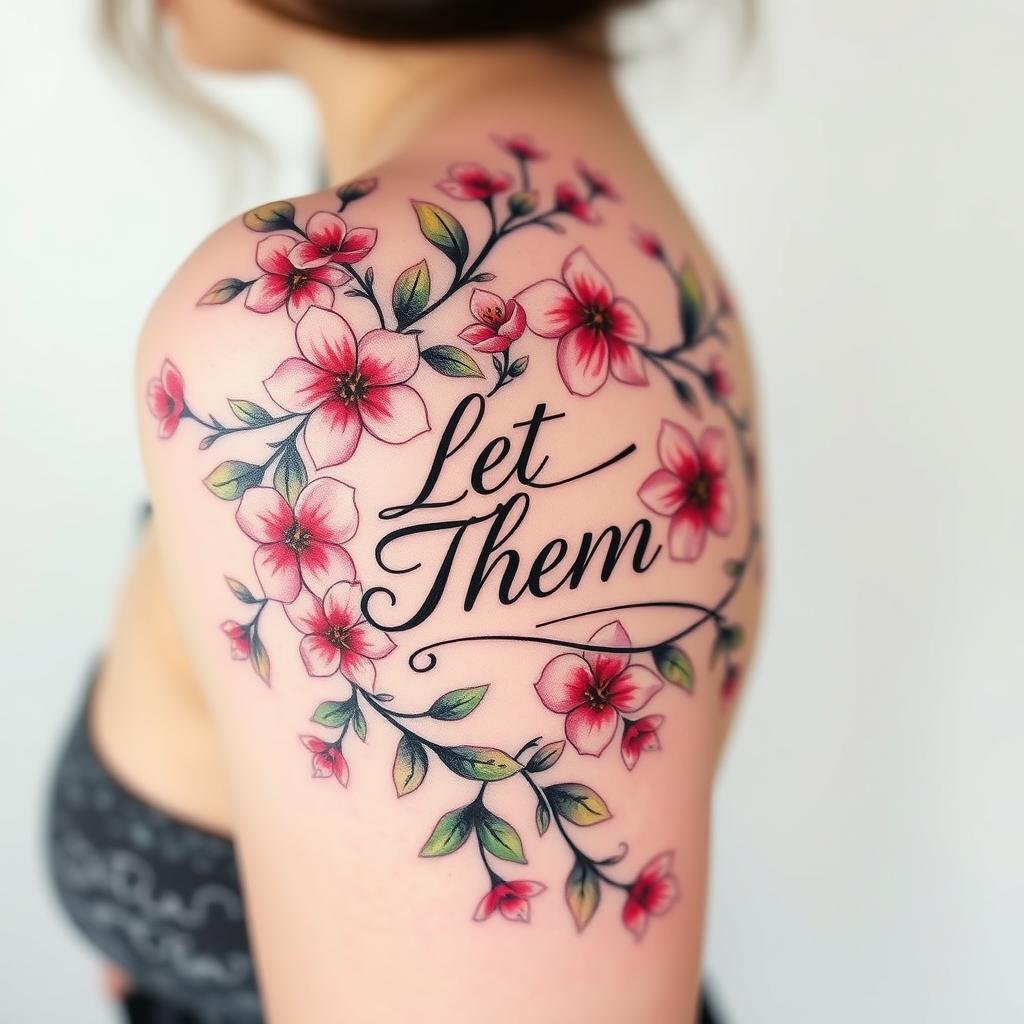 floral tattoos for freedom