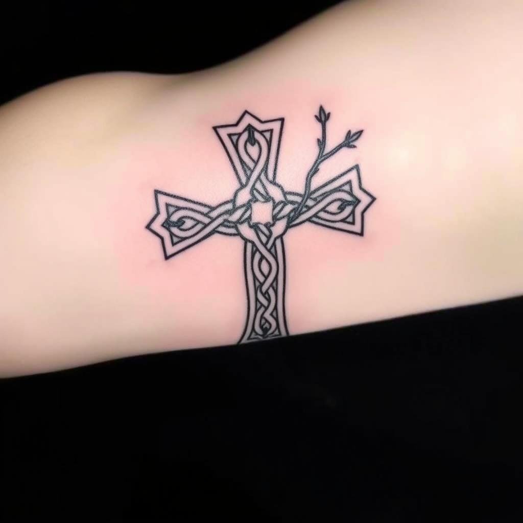 gender-neutral celtic cross tattoo ideas