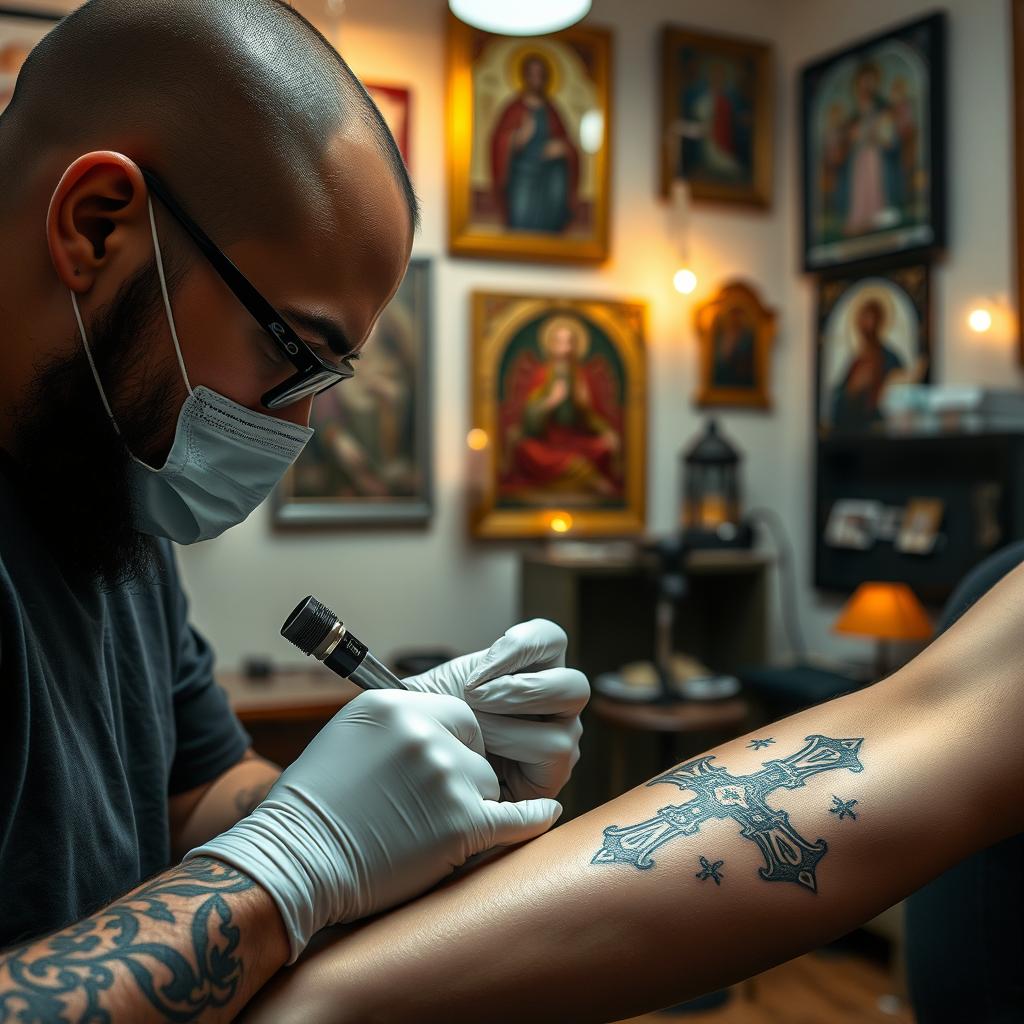 getting an orthodox cross tattoo