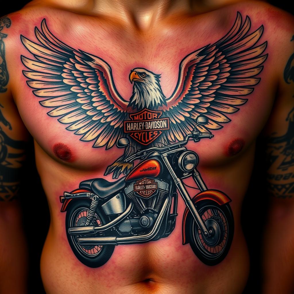harley davidson eagle tattoo
