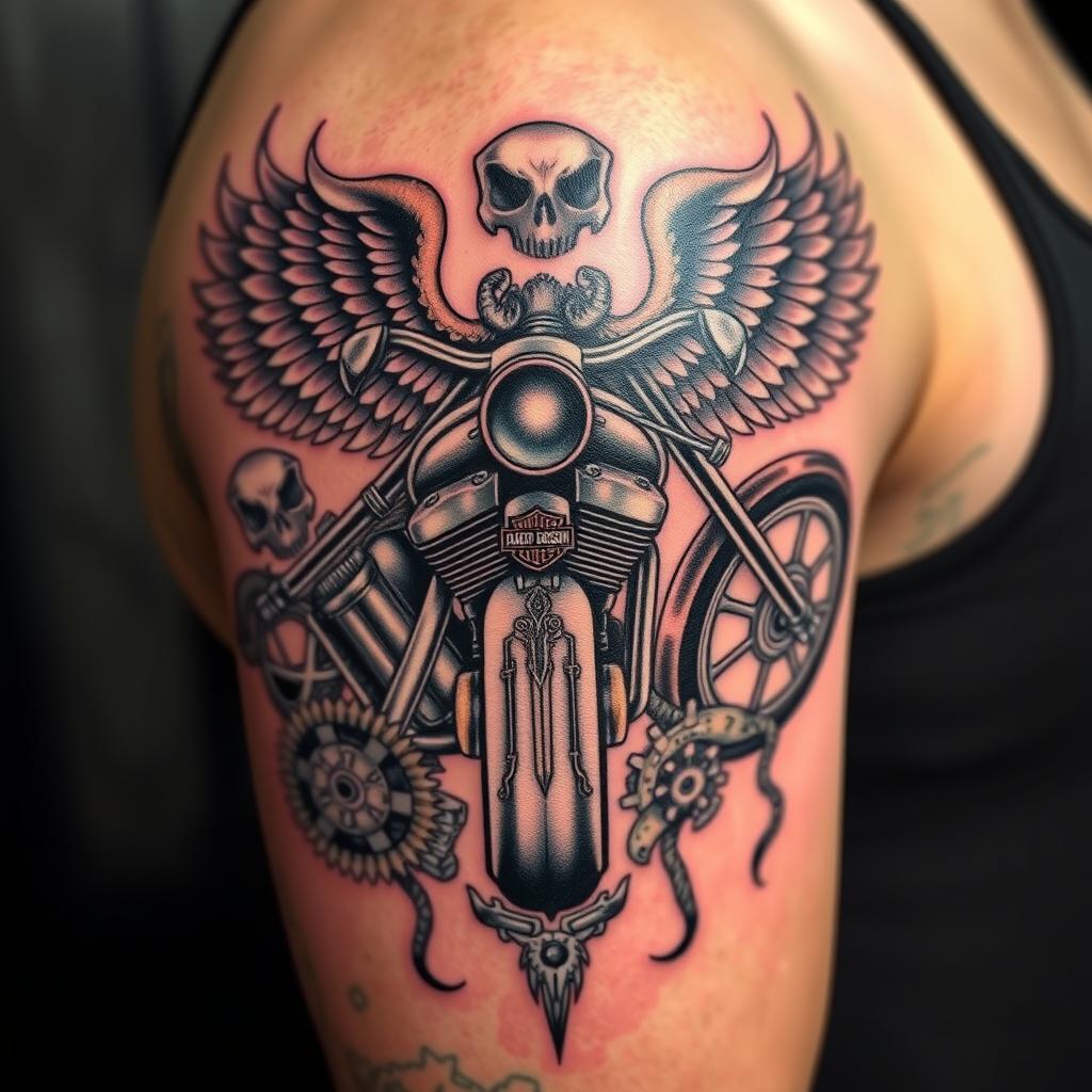 harley davidson motorcycle tattoo ideas