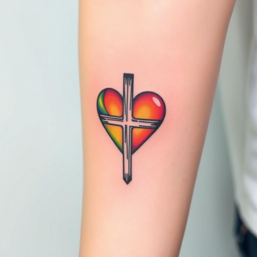 heart cross tattoo meaning