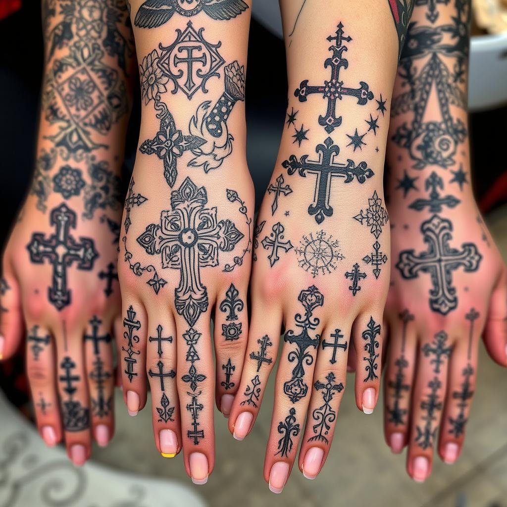 intricate hand tattoos