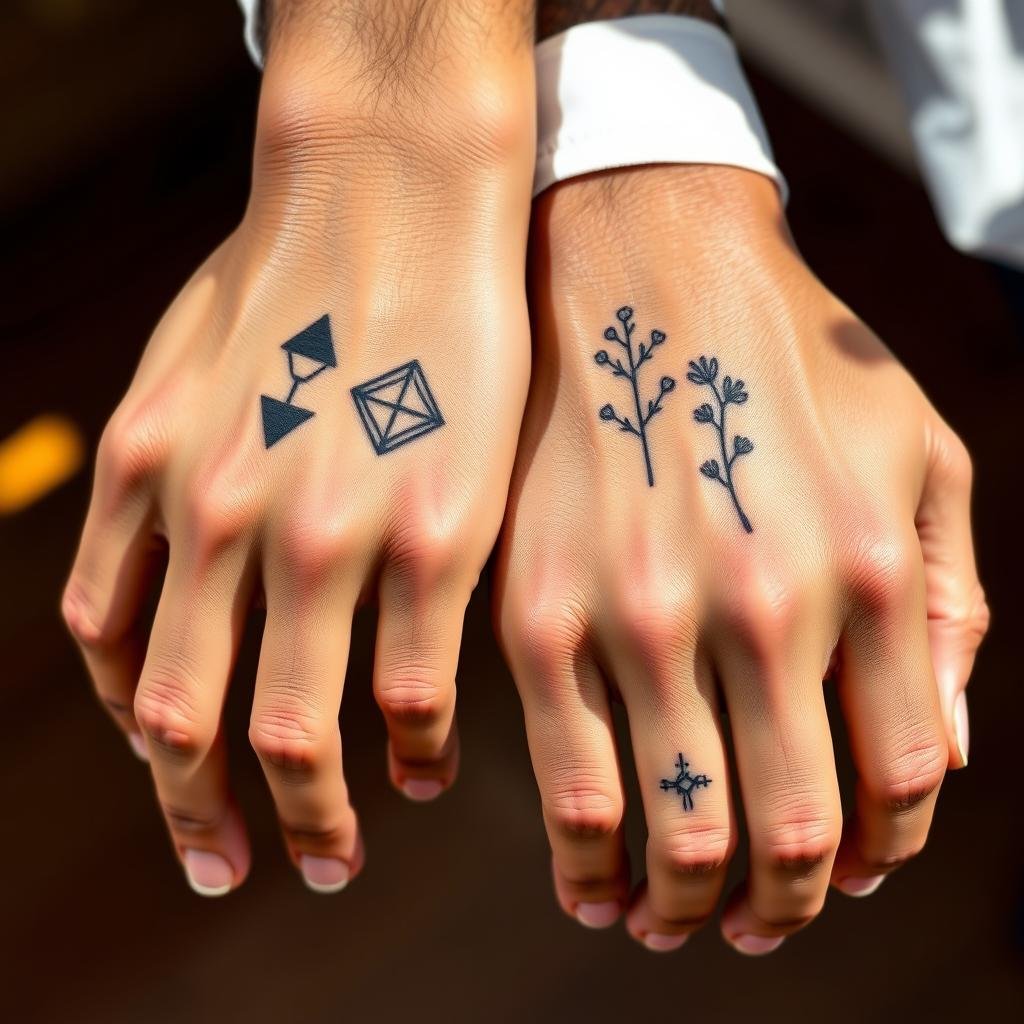 masculine hand tattoos