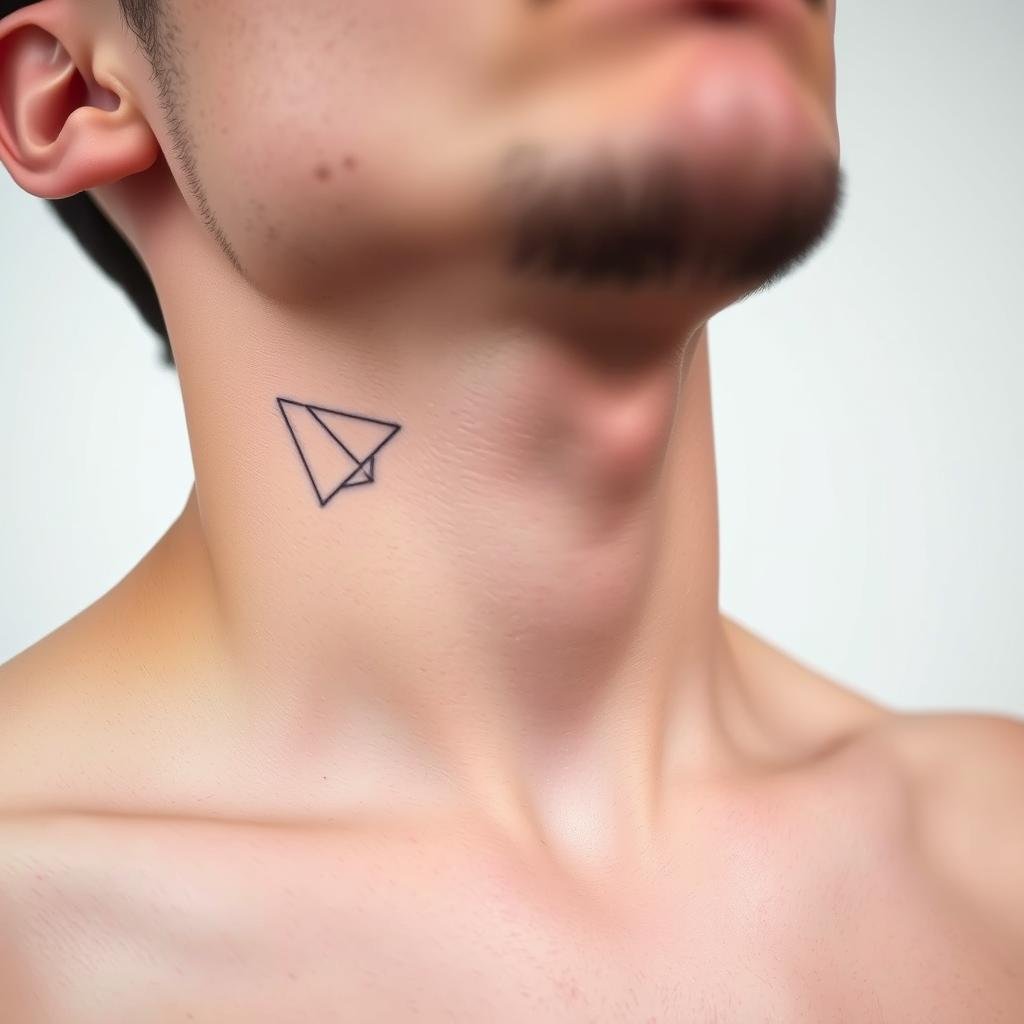 minimalist neck tattoos for men