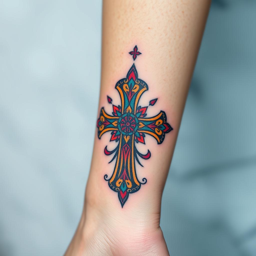 orthodox cross tattoo ideas