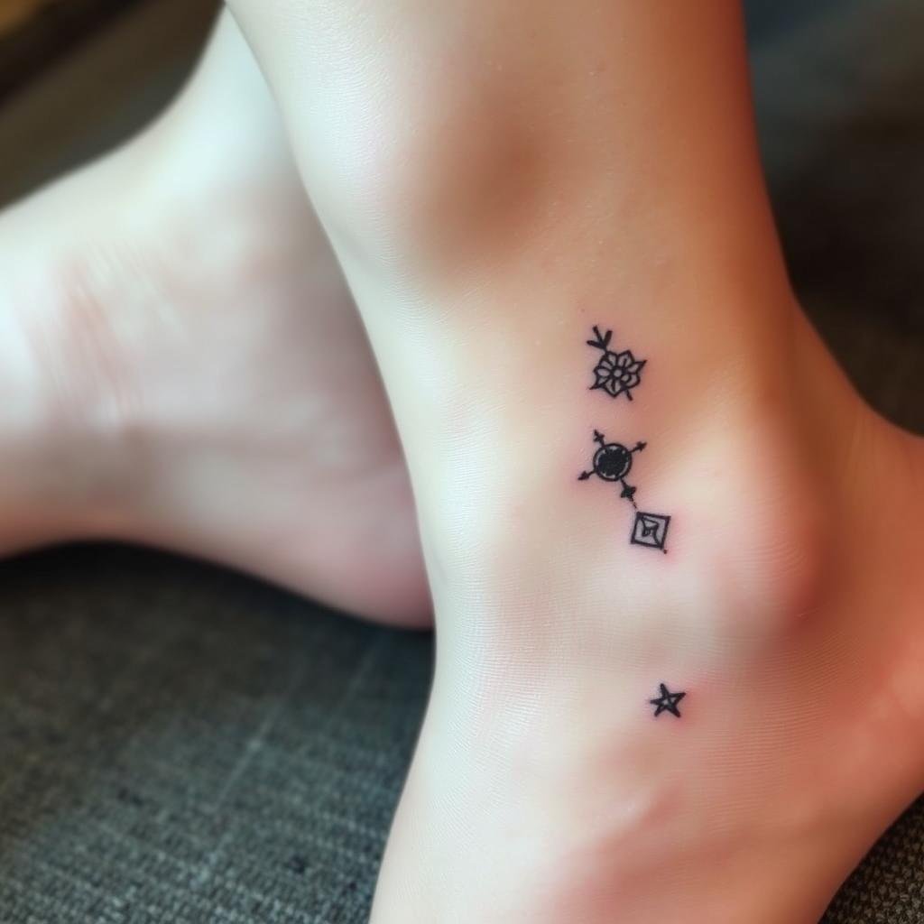 small ankle tattoos