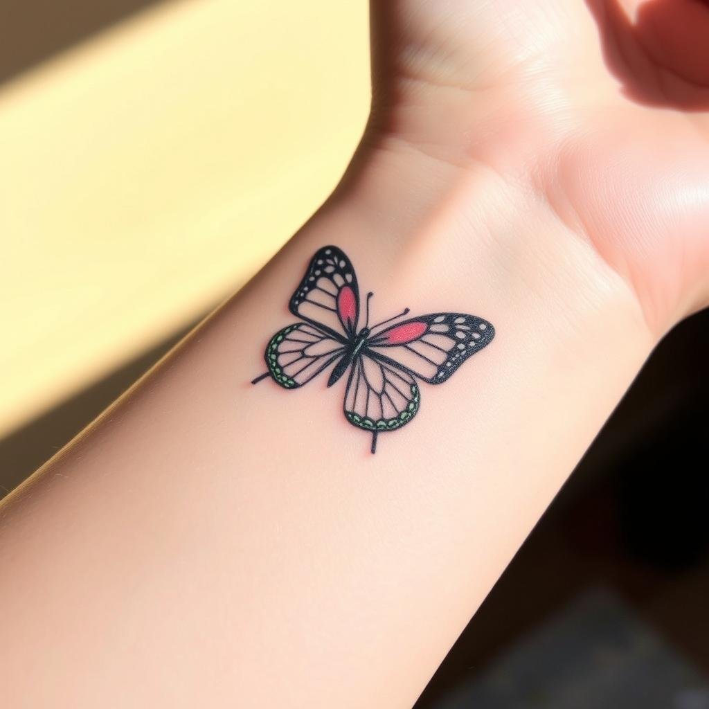 small butterfly tattoos on wrist