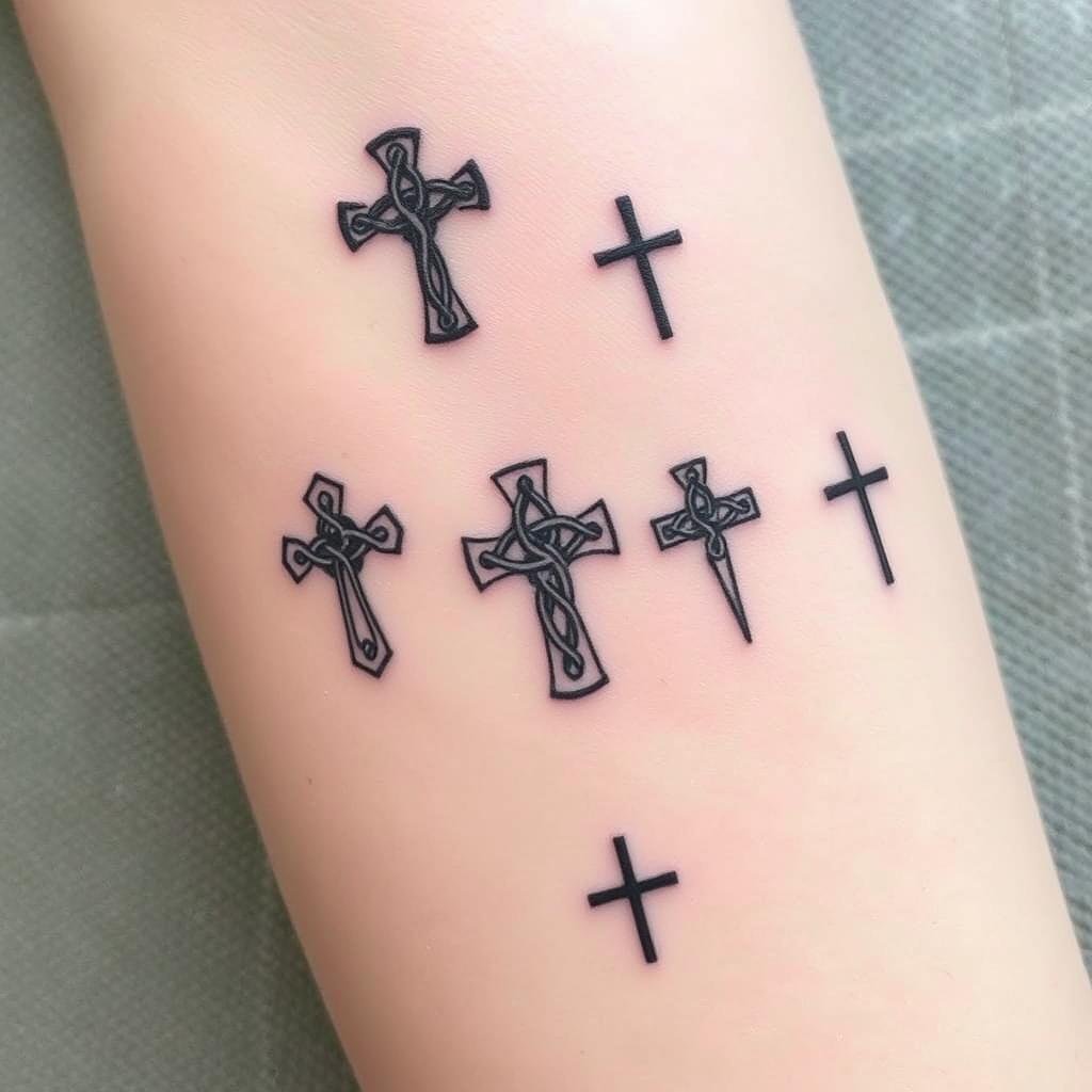 small celtic cross tattoos