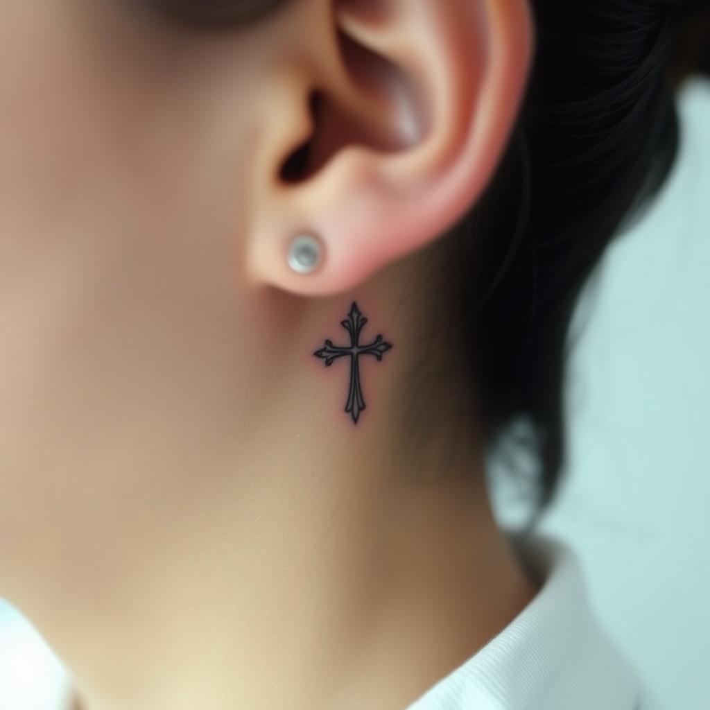 small cross tattoos