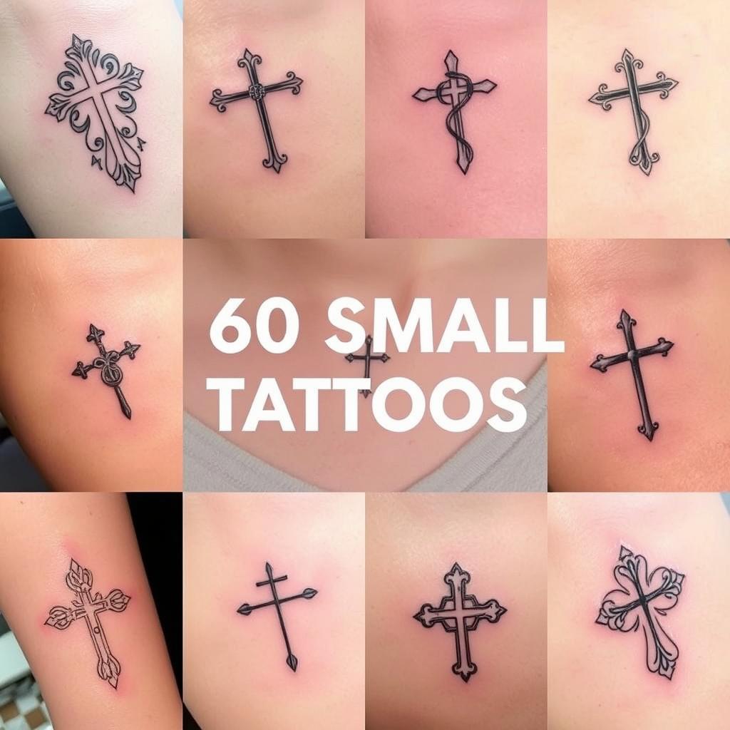 small cross tattoos for men & women