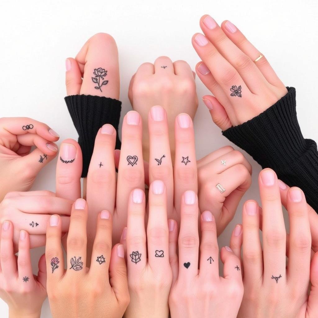 small finger tattoos for women