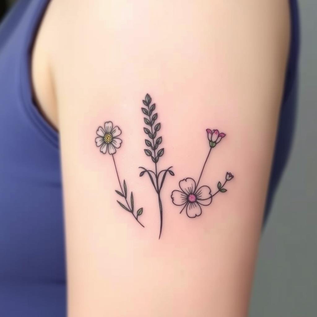 small floral tattoo styles