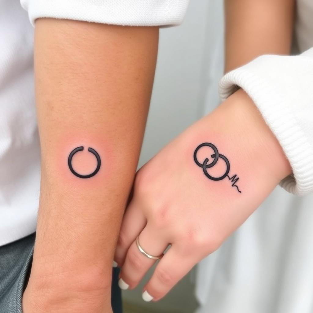 small meaningful married couple tattoos