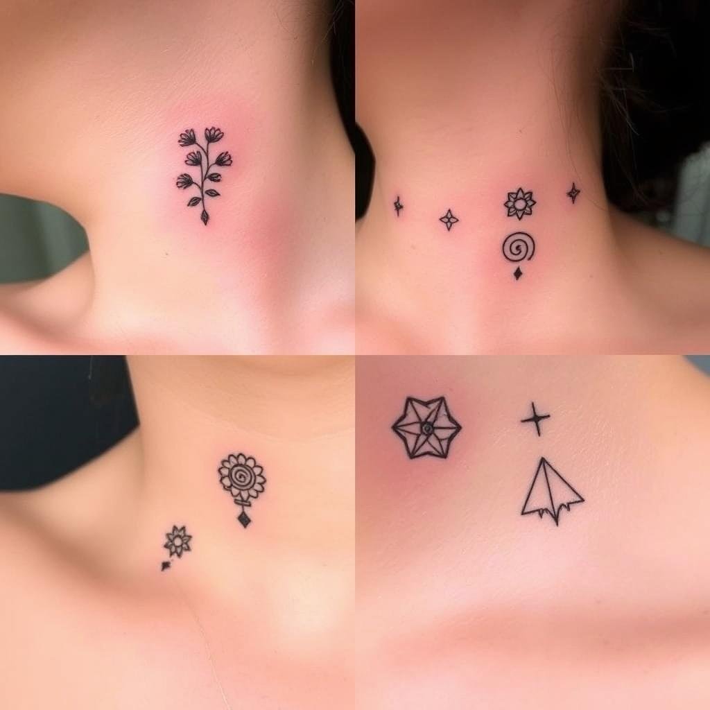 small neck tattoos