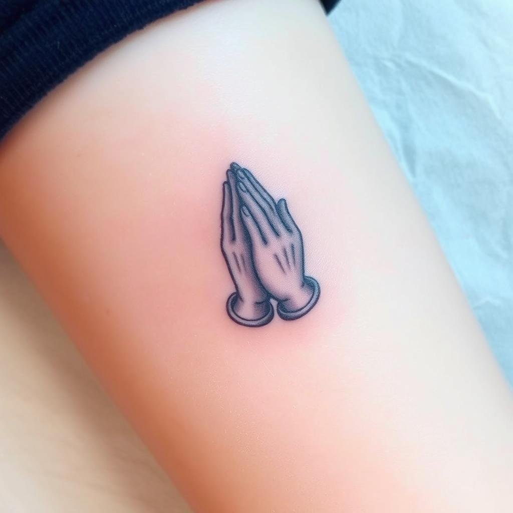 small praying hands tattoos