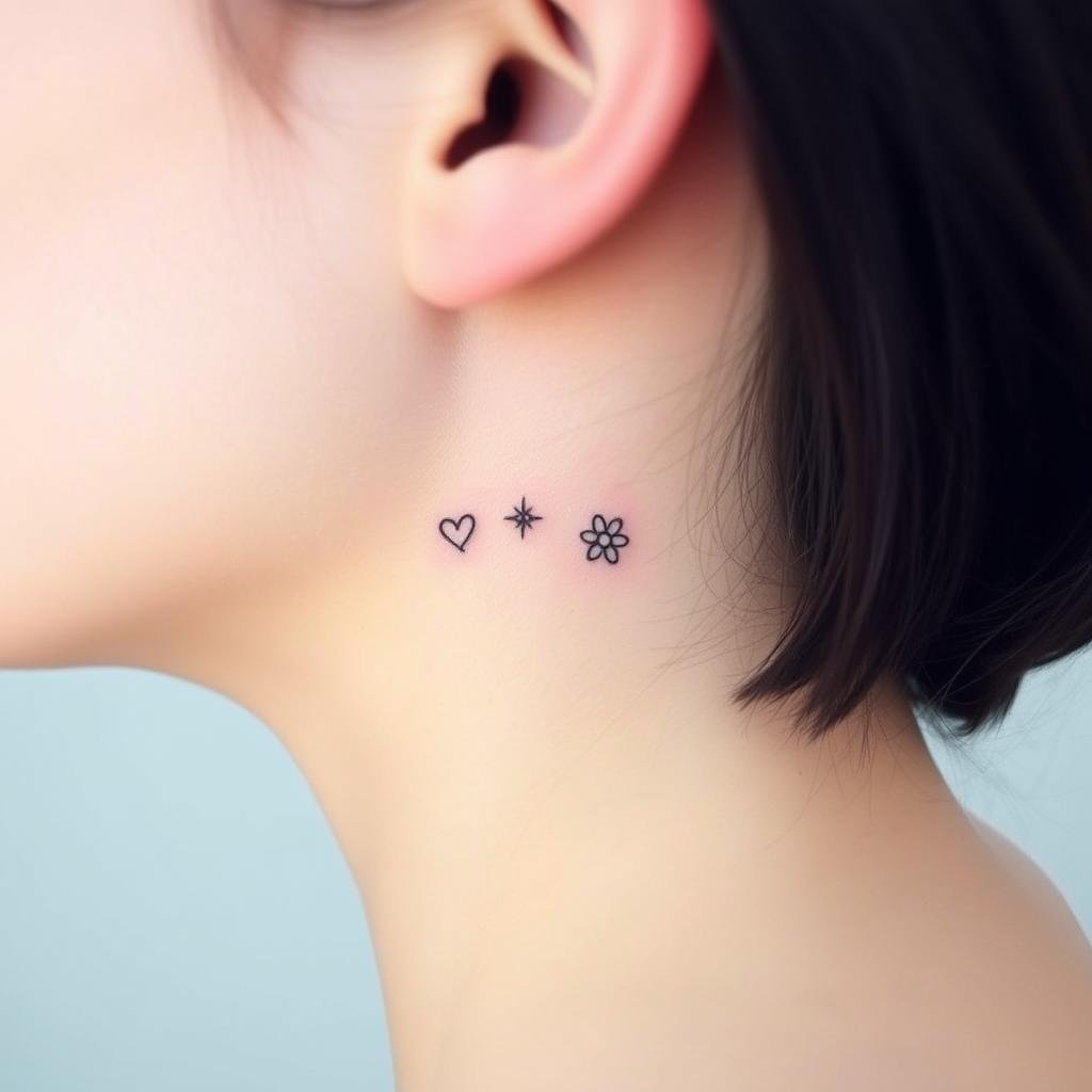 small tattoos behind ear