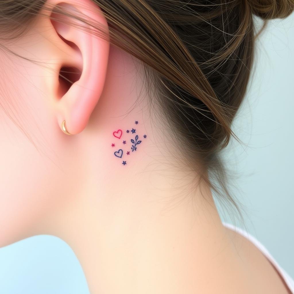 small tattoos behind ear