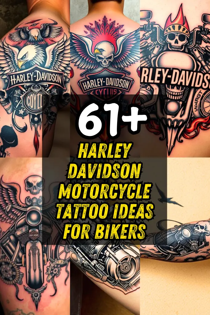 61+ Harley Davidson Motorcycle Tattoo Ideas for Bikers