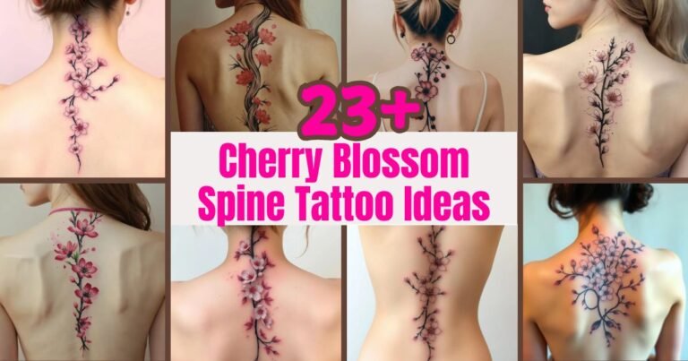 Cherry Blossom Spine Tattoo Ideas