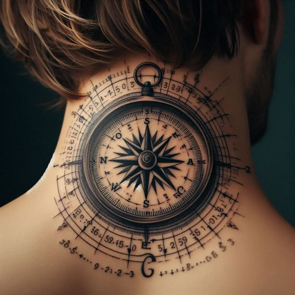 Compass and Coordinates Tattoo 2