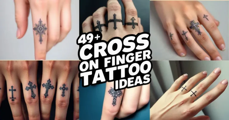 Cross on Finger Tattoo Ideas