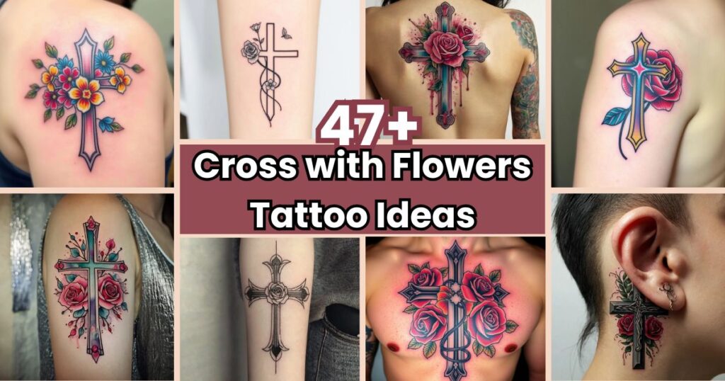 Cross with Flowers Tattoo Ideas