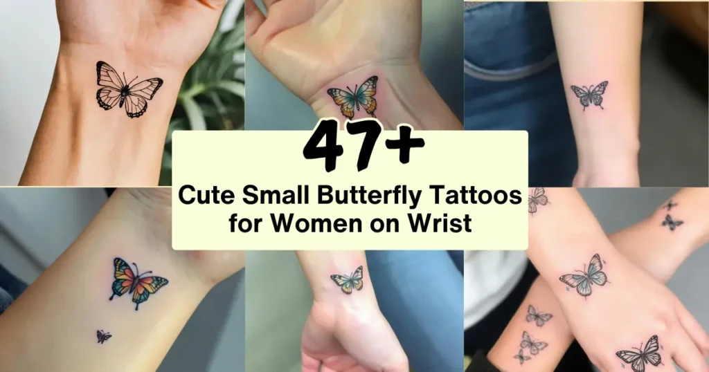 Cute Small Butterfly Tattoos for Women on Wrist