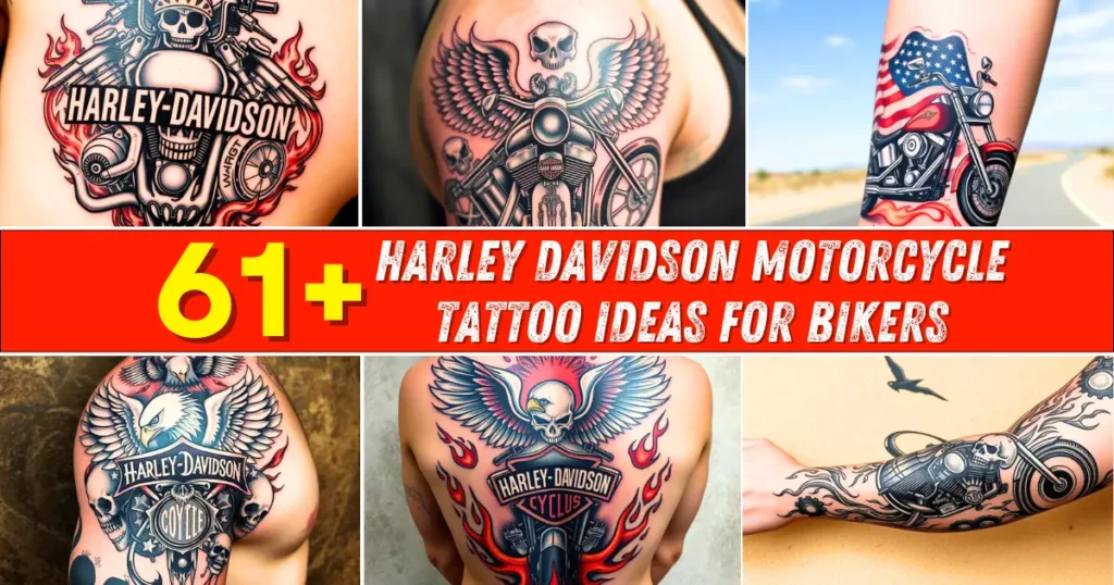 Harley Davidson Motorcycle Tattoo Ideas for Bikers